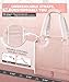 ARCFOX Tennis Tote Bag for Women, 2-in-1 Pink Tennis Bags 3 Rackets, Large Tennis Racket Bag with Shoe Compartment, Water Bottle Holder, Sports Handbag for Pickleball Padel, Badminton, Squash Racquet