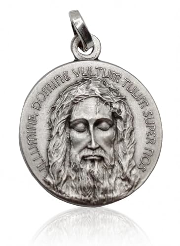 I G J Medalla de Santa Cara de Cristo de Plata Maciza 925