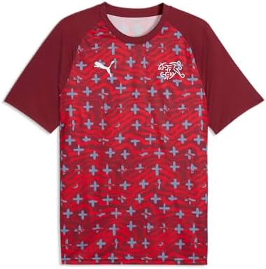 Puma Camiseta masculina de aquecimento da seleção nacional suíça