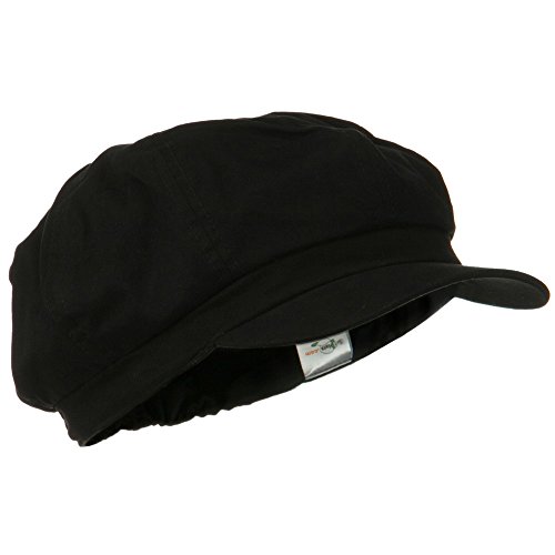 E4Hats.com Cotton Elastic Big Size Newsboy Cap - Black Xl-2Xl #TOP3