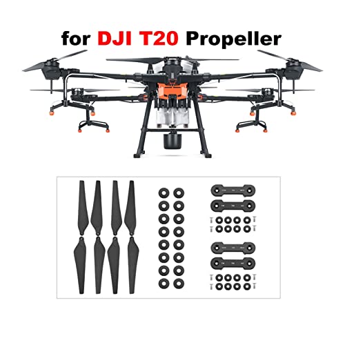 Qklyxr Hélice plegable de paleta nailon fibra carbono 3390 CW/CCW con abrazadera accesorios, Dron planta agrícola, for DJI T20 Hélice para dron de carreras FPV(Black 1 pair) - imagen 5