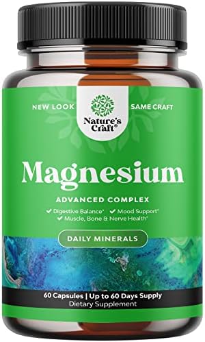 High Absorption Magnesium Complex Supplement - Pure Magnesium Citrate 500mg with Magnesium Oxide for Sleep Stomach Digestion and Mood Support - Magnesium Citrate/Magnesium Oxide 500mg Capsules