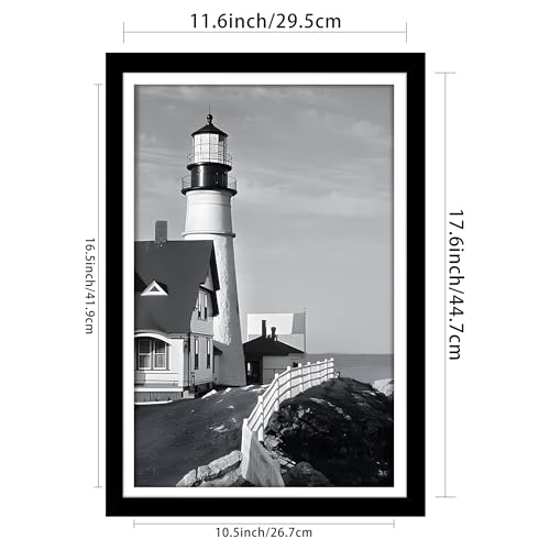 Picrit 12x18 Picture Frame 3 Pack, Black Poster Frame, Display Poster 11 x 17 with Mat or 12 x 18 without Mat for Horizontal or Vertical Wall Mounting