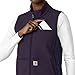 Carhartt Rugged Flex Scrubs for Women, Bonded Fleece Vest - Black Plum, S
