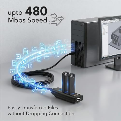 Image of Frontech 4 Port USB Hub, USB 2.0 Splitter Hub with 480 Mbps High-Speed Data Transfer, Plug & Play, 1 Meter Cable, 1 Year Warranty (NC-0085)