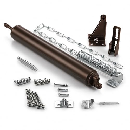 Ideal Security Heavy Duty Storm Door Closer with Wind Chain, Model 8730, Screen and Storm
