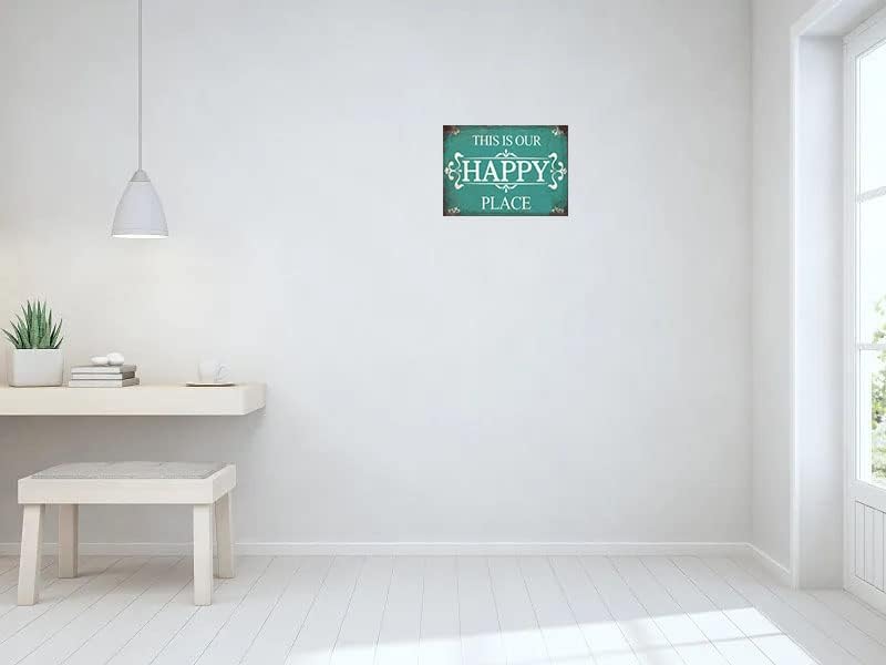 Miniatura 7 de Póster de metal con texto en inglés This is Our Happy Place (This is Our Happy Place) para el hogar, bar, piscina, 8 x 12