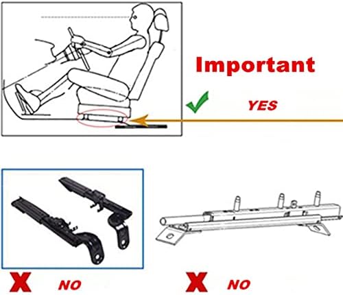 Car/Truck Seat Rise Spacer Lift Heighten Rise Raise Driver/Passenger Compatible with Honda Toyota Kia Hyundai Nissan Lexus Subaru Flat Bracket Seats (+3cm 4pcs, Black)