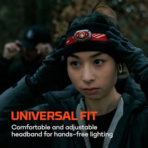 Frontal y luz de gorra de 450 Lm impermeable IPX4 con modos de luz verde y roja 3