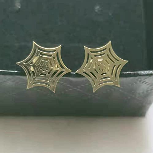 Stainless Steel High Polish An Exaggerated Giant Spider Web Dangle Earring Halloween Party Presents2