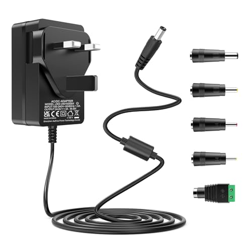 Image of Gonine 24V 1.5A Power Supply Adapter,100~240V AC to DC 24 Volt 1.5 Amp Converter 24 vdc 1500mA 1000mA 800mA 600mA 400mA 200mA Wall Charger for LED Strip Light,Essential Oil Diffuser