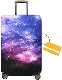 OrgaWise Travel Luggage Cover Elastic Suitcase Trolley Protector Cover for 22-28 Inch Luggage ( Send one Luggage tag Free) (XL, Green-Plane)