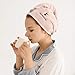Produktbild Schnell trocknend Cap Coral Velvet Magic Hair Trockentuch Hat Mikrofaser Quick Dry Turban for Bad saugfähig Dusche Pool maschinenwaschbar Cap (Color : Pink)