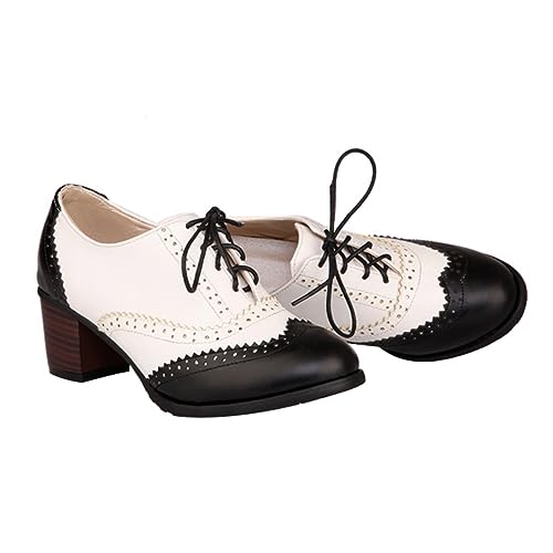 Chaussures à talons hauts pour femmes SOIMISS à talons épais et lacets classiques