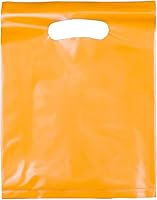 Vista 23 de ysmile - Bolsa de plástico verde para mercancías para pequeñas empresas, bolsa de compras con asa, bolsa de regalo para venta al por menor