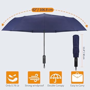 Paraplu, klein, stormbestendig, licht, automatische zakparaplu