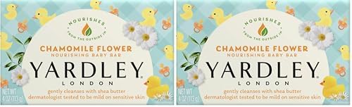 YARDLEY LONDON Chamomile Flower Nourishing Baby Bar Soap 1 Bar Pack (Pack of 2)