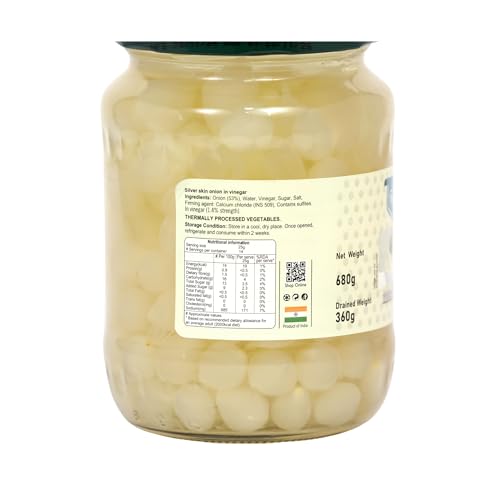Image of Freshos Cocktail Onion 680gm | Sweet and Crunchy Cocktail Onions for Pickling, Garnishing, and Cooking