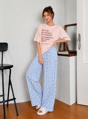 Image of KSHS Womens Korean Night Dress || Full Pyjama Set ||Korean Nightsuit || Women Nightwear ||Round Neck Full Sleeve Nightsuit || Loungewear || Everyday Nightdress Women's Pyjama Sets