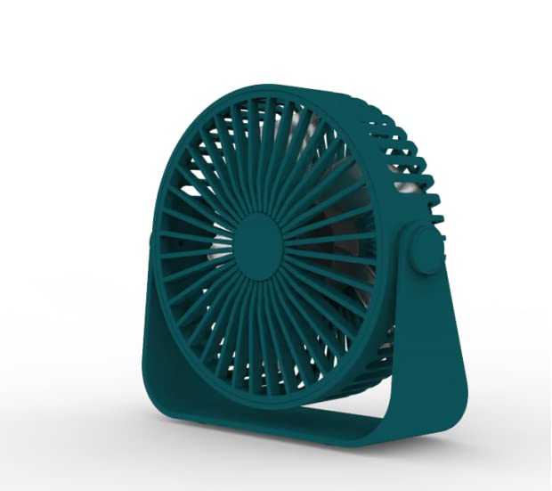 TriPoleUSB Desk Fan, 3 Speeds Adjustable Strong Wind Table Fan, 360° Rotation Mini Personal Fan, 5.5 Inch Portable Cooling Fan for Desktop Office Home Bedroom Outdoor Camping, 5ft Cable, Dark Green