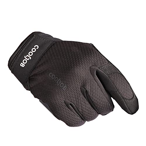 COOLJOB Touchscreen-Handschuhe für Damen und Herren, atmungsaktive Vollfigner Arbeitshandschuhe für Motobike, Radfahren, Laufen, Wandern, Camping, 1 Paar S Cover