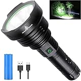 Lylting USB Rechargeable Led Flashlight, 100000 Lumens Super Bright Flashlights High Lumens with Powerful Battery, 5 Modes, IPX6 Waterproof, Tactical Flash Light for Emergencies Camping
