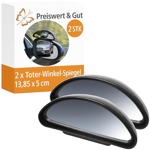 2 STK Toter Winkel Spiegel Weitwinkelspiegel 13 85 x 5 cm klemmbar