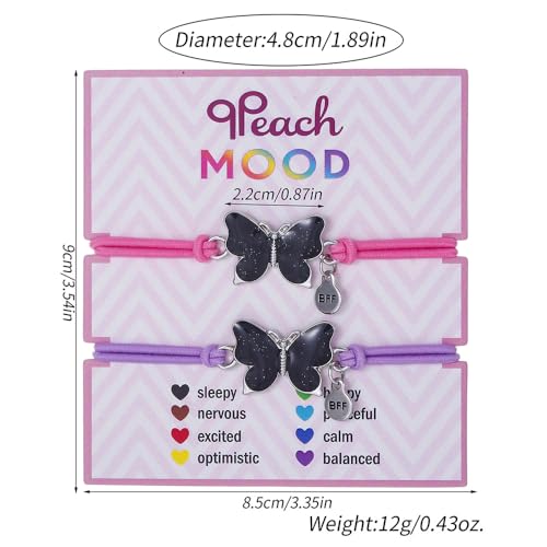 Color Changing Couple Bracelet Cute Cat Animal Dinosaur Horse Temperature Sensing Mood Bracelet with Card Best Gift for Friends Birthday Christmas3