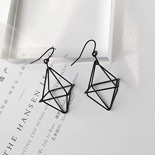 Preisvergleich Produktbild FUKAI Persönlichkeit geometrische Laterne Ohrringe Pyramide dreidimensionale Hohle Dreieck Ohrringe Damen Schmuck Mode Mode einfache Damen Accessoires