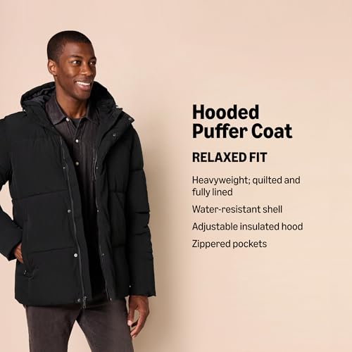Amazon Essentials Men's Mid-Length Hooded Puffer Coat (Available in Big & Tall)2