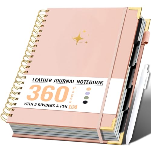Carnet à spirale 360 pages résistant en cuir pour ne plus manquer d'espace d'écriture