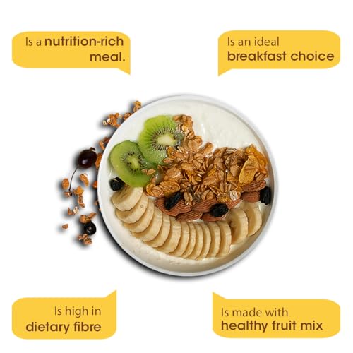 Image of Gaia Crunchy Muesli - Fruit Fusion, 1kg | High-Fiber, Multigrain Breakfast Cereal | Enriched with Real Dried Fruits | Source of Protein, Iron & Antioxidants | Ideal for Weight Watchers & Healthy Lifestyle