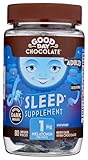 Good Day Dark Chocolate Melatonin for Adults [ 80 Count ] - Fair Trade Non-GMO Dark Milk Chocolate with Chamomile and Melatonin 1 mg - Adult Melatonin, Adult Natural Sleep Aid Supplement