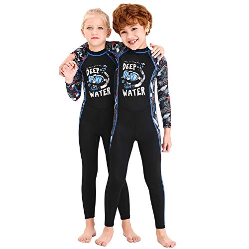 Image of Full Body Kids Swimsuit One Piece Rash Guard Long Sleeve Wetsuit Skin for Girls Boys