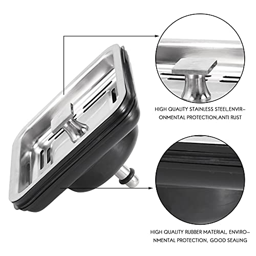Tapon de desagüe para fregadero cuadrado de acero inoxidable miniatura 5