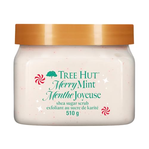 Tree Hut Merry Mint Shea Sugar Scrub, Exfoliating & Hydrating Bod...