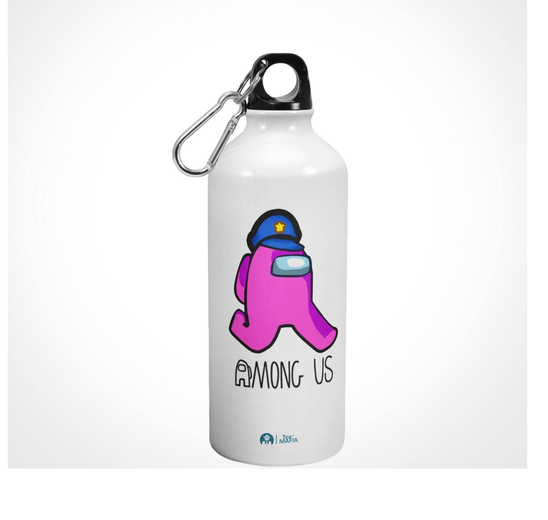 Tee Mafia® Among Us Sipper Bottle | Online game Cartoon Designer Printed Sipper Bottle - [600 Ml, Multicolor]-au2