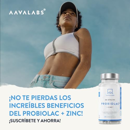Probioticos y Prebioticos Intestinales [ 60 mil millones de UFC ] 20x Cepas bacterianas (Incl. Acidophilus & Bifidobacterium) + Inulina por dosis - Zinc Agregado para Apoyo Inmunológico - 60 Cápsulas