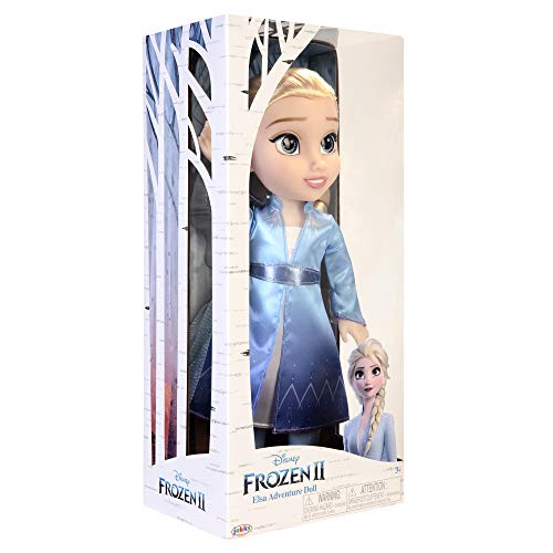 Disney Frozen 2 ELSA Reisepuppe, 35 cm große Puppe mit vom Film inspiriertem Kult-Modekleid, Stiefeln und Langen geflochtenen Haaren für zusätzlichen Spielspaß, für Mädchen ab 3 Jahren