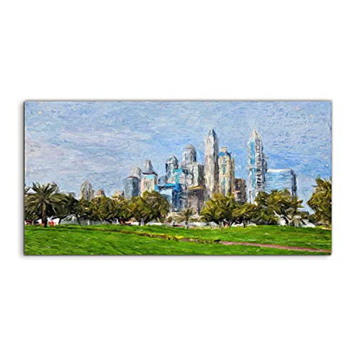 Acryl photo salon panoramique 120x60cm : tableau paysage moderne chambre