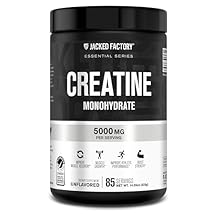 Jacked Factory Creatine Monohydrate Powder 425g - 5g Daily Creatine Supplement for Men and Women, Vegan-Friendly, Third-Party Tested - 85 Servings, Unflavored