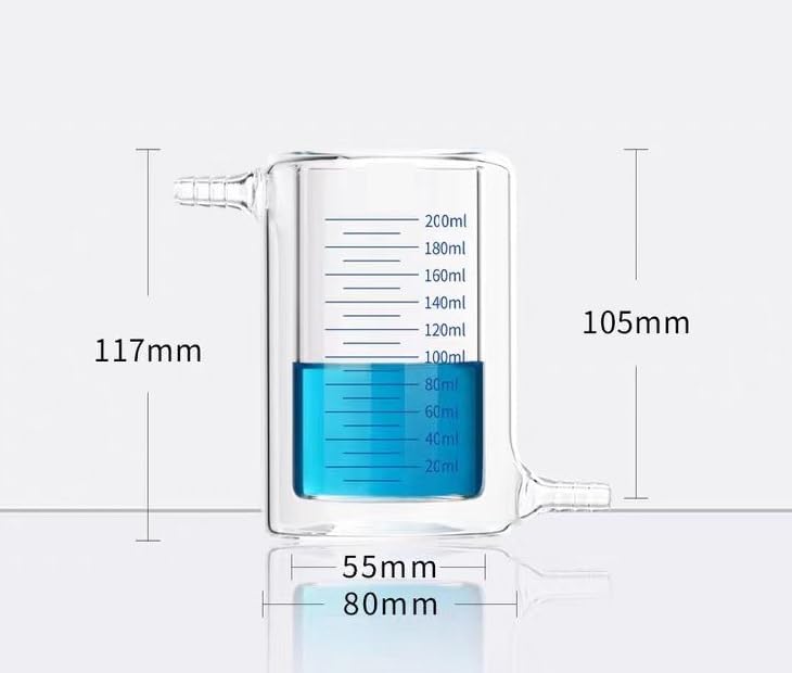 Cylinder stopniowany, szklana zlewka z podwójną ścianką ze szkła borokrzemowego, 50-1000 ml, sprzęt laboratoryjny do dokładnych pomiarów
