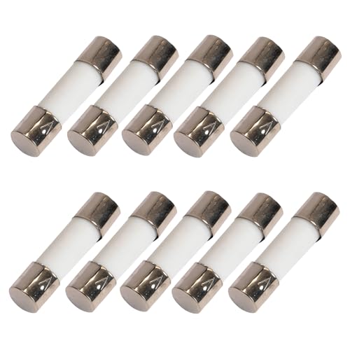 0.5A Delon Technology – Ceramic Fuses, Fast-Blow, 10 Pack, 5x20mm / 0.2 x 0.78 Inch, 250V, F0.5AL250V