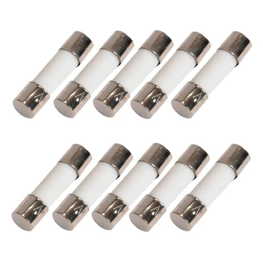 0.5A Delon Technology - Ceramic Fuses, Fast-Blow, 10 Pack, 5x20mm / 0.2 x 0.78 Inch, 250V, F0.5AL250V