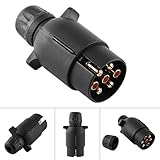 Prise de remorque 12V 7 Broches Prise de remorque ¨¦lectrique n Type 7 p?Les connecteur de cablage Adaptateur en Plastique Caravane Camion Prise