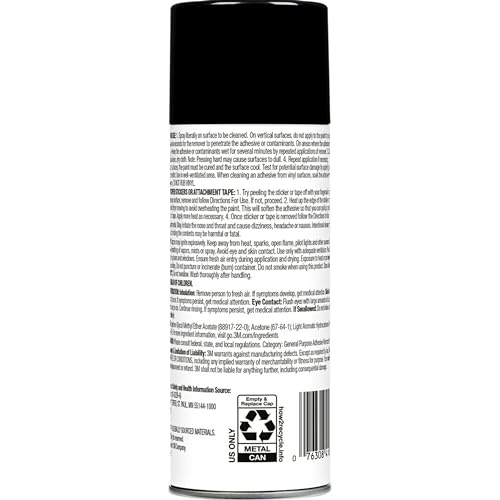 Image of 3M Adhesive Remover 12 oz (Pack of 6) - Low VOC, CARB Compliant, Fast-Acting Residue-Free Solvent Removes Adhesives, Stickers, Tape, Tar & Wax - Safe on Automotive Paint, Glass & Vinyl