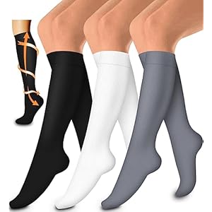 Laite Hebe 3 Pack Compression Sock-Compression Sock For Women and Men Circulation -Best for Running,Athletic Sports