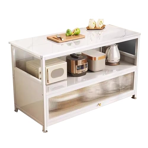Meuble îlot de cuisine avec rangement pour optimiser les petits espaces