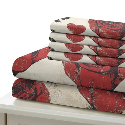 Housse de couette microfibre inaltérable de qualité supérieure motif 3D roses