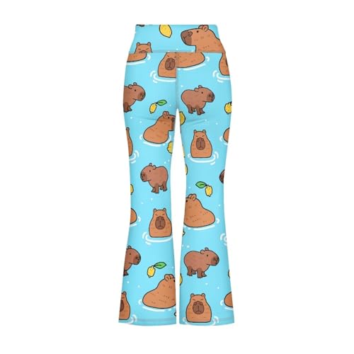 High Waist Yoga Pants Casual Long Flared Leggings Tight Sweatpants for 5-14 Girls2